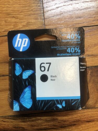 Genuine HP 67 Black Ink Cartridge 3YM56AN Expired 10/2022 New Sealed