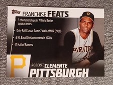 2019 Topps Roberto Clemente #FF-22 Franchise Feats Insert HOF🔥📈👀 Bob