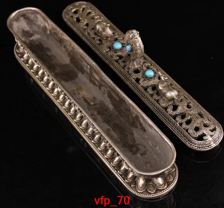 Hide Teach latón plata conjunto piedras preciosas quemador de incienso Foto 4 de 4