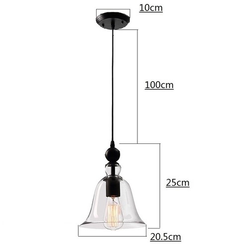 Kitchen Pendant Light Home Lamp Bedroom Ceiling Light Glass Bar Pendant Lighting - Picture 2 of 12