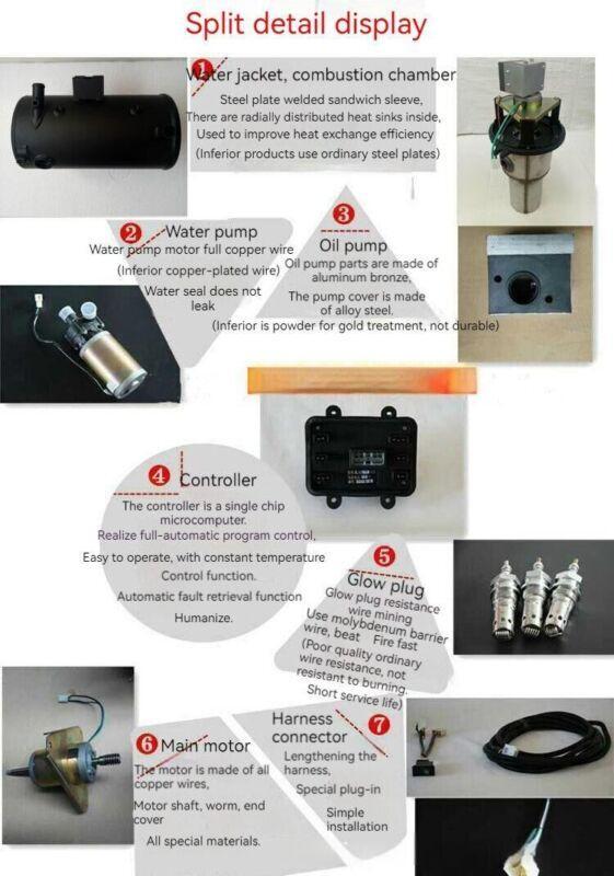 Preheat Rocker Switch 10kw Diesel Heating Parking Heater 12v24v Preheating Engine Boiler ...