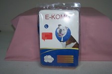 E-KOMG Dog Inflatable Collar Size: Large Cone After Surgery Protective Blue New