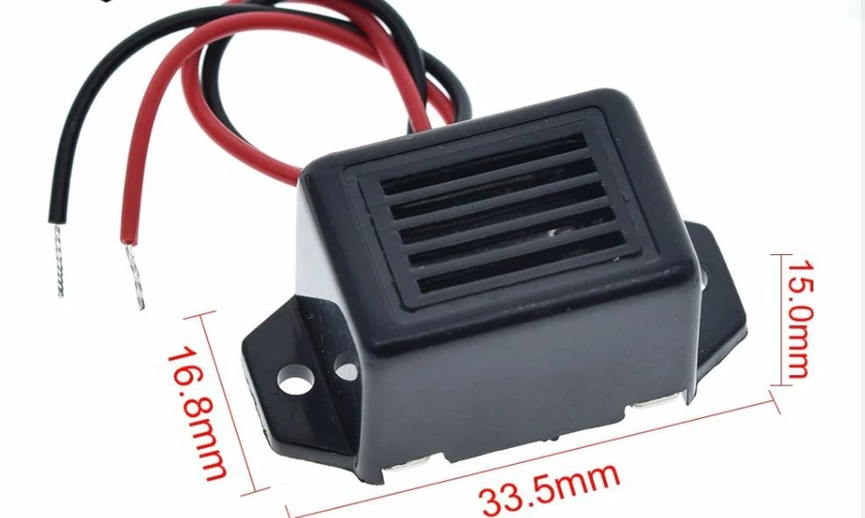 2 Piezas Zumbador de Alarma DC 12V 85dB Mini Zumbadores de Alarma Tono Constante US/SH Foto 4 de 4