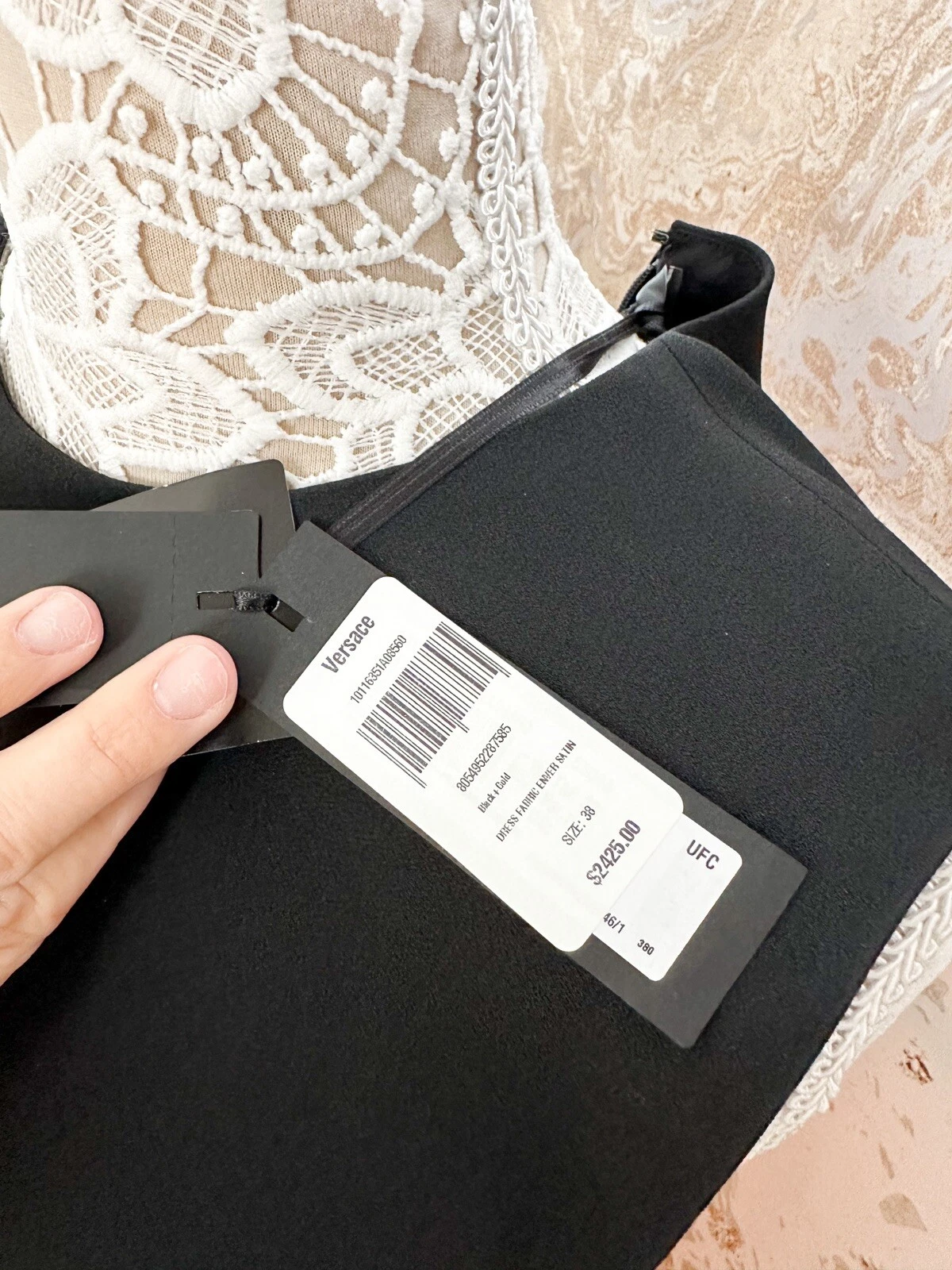 Mini abito senza maniche barocco Versace con pannelli