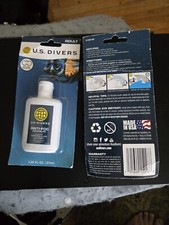 U.S. Divers Anti-Fog Snorkeling Tempered Glass Solution 1.25 oz Sealed 2 Bottles