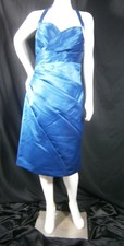 Bill Levkoff Designer Sample 12 Blue Bridesmaid Dress Prom Wedding Gown NEW 185