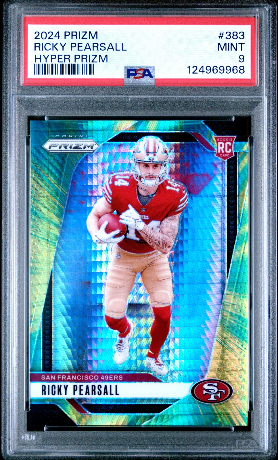 2024 PANINI PRIZM HYPER PRIZM #383 RICKY PEARSALL ROOKIE RC 86/180 PSA 9