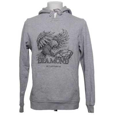 Latitude 64°, Kapuzenpullover, Größe: M, Grau, Baumwolle/Polyester, Print #RuG