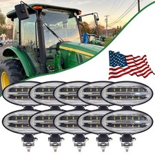 10pcs Led Flood Cab Work Light For John Deere Tractor 5r, 6r, 7r, 8000, Re269637