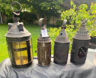 ANTIQUE EARLY CANDLE LANTERN AAFA EARLY AMERICAN PRIMITIVE
