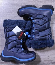 Lands End Boots Little Boys Girls Size 9 Blue Insulated Winter Snow Shoes Kids