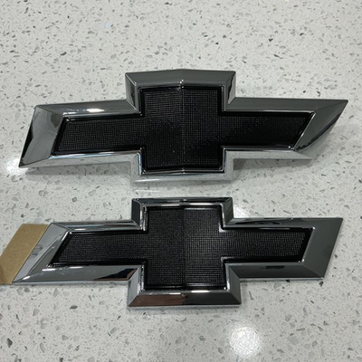 #ad 84337320 Front and Rear Bowtie Emblems in Black 2016 2018 Chevrolet Malibu $29.00