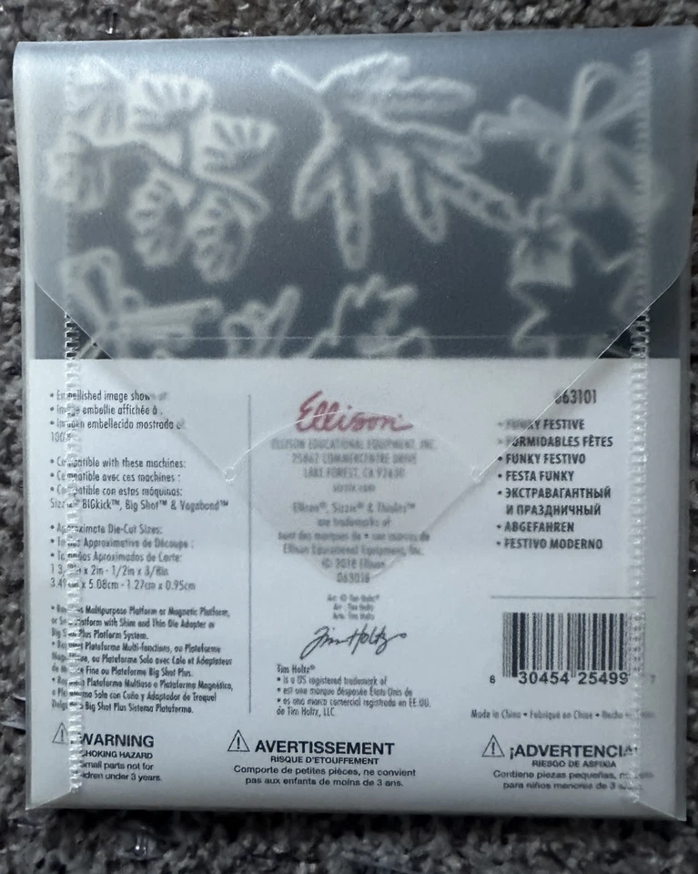 Sizzix 16 Thinlits Dies Tim Holtz Funky Festive #663101 - Image 2 of 2