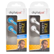 Digitalpal Street Style Earphones Stereo In Ear Headphones Assorted Colours UK