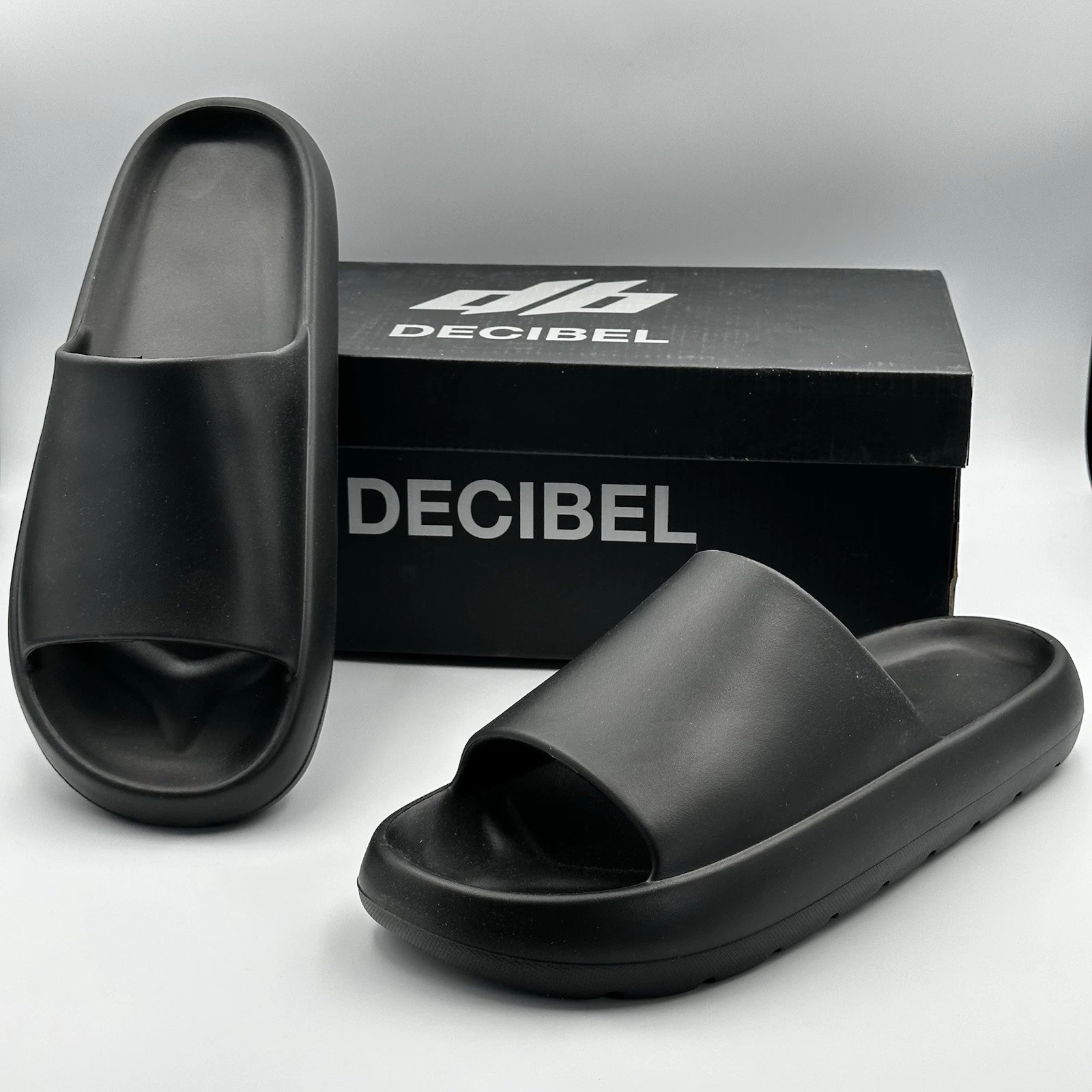 ADIDAS Sandali da uomo Decibel neri DB slide imbottiti in schiuma stile Yeezy taglia 8 11