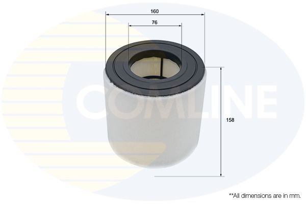 Air Filter 160 mm Outer Diameter Fits Audi A6 A6 Allroad A7 COMLINE EAF1092