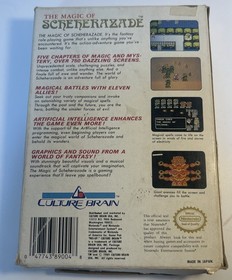 Magic of Scheherazade NES Boxed w Game & Sleeve No Manual Tested