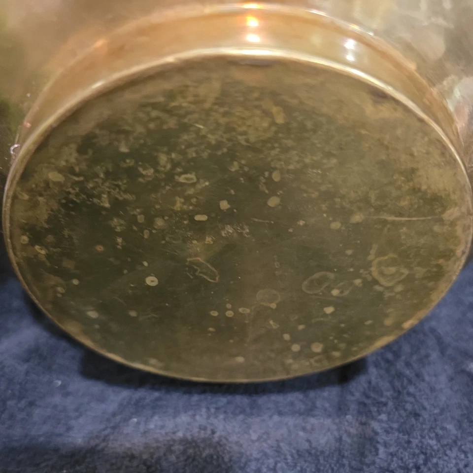 Logotipo de tapón vintage de latón Spittoon Pony Express para masticar corte tabaco 10 pulgadas de alto Foto 4 de 4