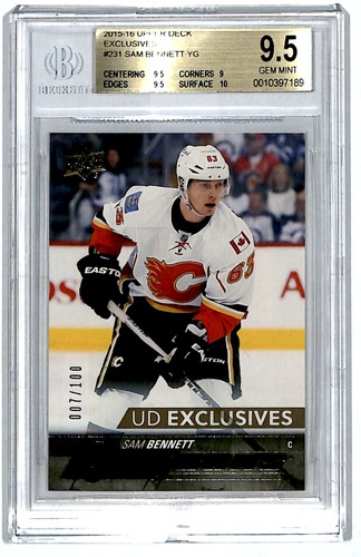 2015-16 Exclusives Young Guns Sam Bennett RC 007/100 BGS 9.5 (MarOLon)
