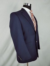 Michael Kors 36S Navy Blue 100 Wool Silver Button Blazer Jacket Sport Coat