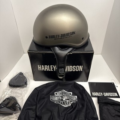 Harley Davidson Motorcycle Half Low Pro Helmet HD-X06 Silver