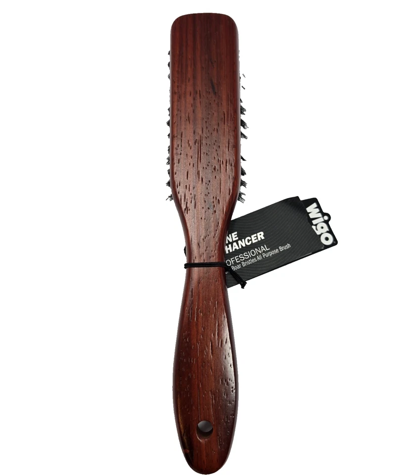 Cepillo de pelo potenciador del brillo Wigo *Mango de madera 100 % cerdas de jabalí #WG8007 nuevo Foto 2 de 4