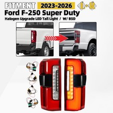 For 2023-2026 Ford F-250 Super Duty Halogen Upgrade Led Tail Light W/ Bsd Pair