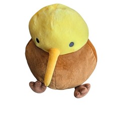 Kiwi Bird Kawaii Plush Stuffed Animal Soft Brown  Yellow w/ Hang Tag Cute Toy