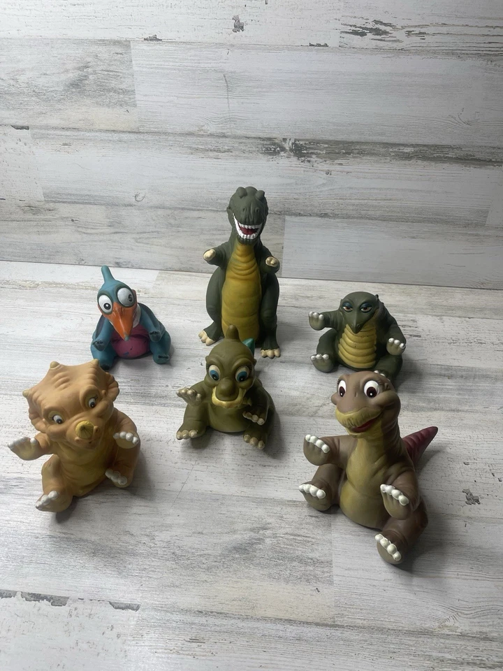 LAND BEFORE TIME Figura Marionetas de Mano 1988 Pizza Hut Juego Completo - 6 DE COLECCIÓN! Foto 3 de 4