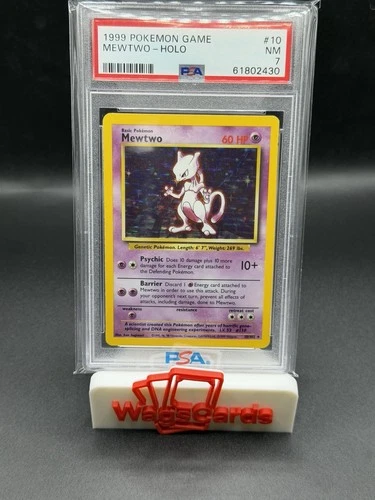 1999 Pokemon Base Set Unlimited Mewtwo Holo #10 PSA 7 Vintage Card