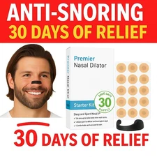 30 Pairs Magnetic Nasal Breathing Dilators – Anti Snore Sport Nose Strips Kit