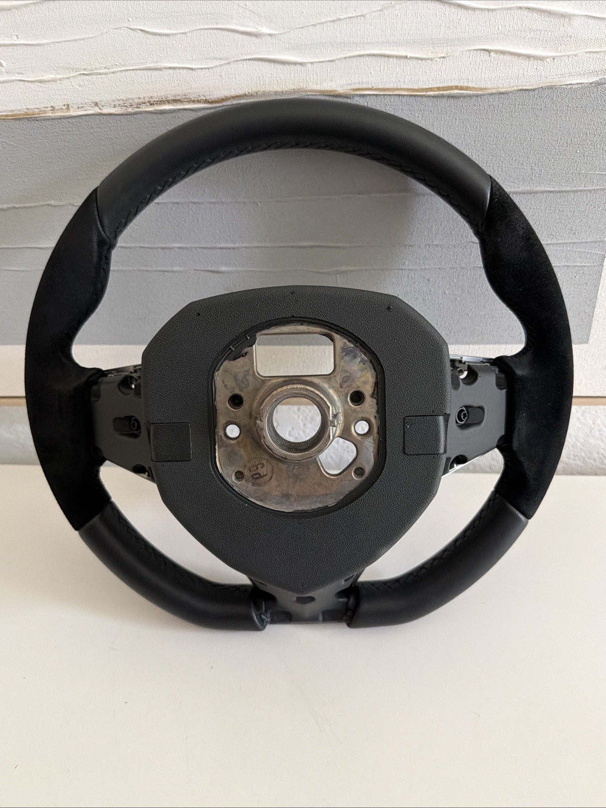 LAMBORGHINI AVENTADOR STEERING WHEEL LEATHER SUEDE OEM 470419091 AB