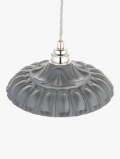 John Lewis Sylvie Metal Ceiling Shade Matt Grey Dia 24cm