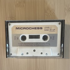 Radio Shack Microchess Level I RAM 4K-UP TRS-80 Cassette Tape White