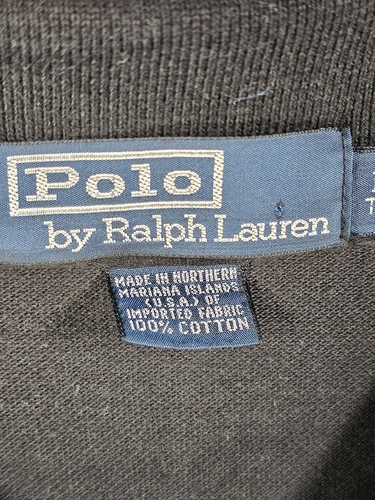 VTG Ralph Lauren Polo Shirt Mens Size LT Large Tall Black Short Sleeve Red Pony - Afbeelding 6 van 10