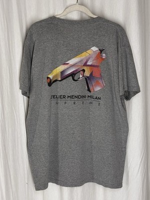 Supreme Atelier Mendini Milan Graphic Print Cotton Polyester Gray XL T-Shirt