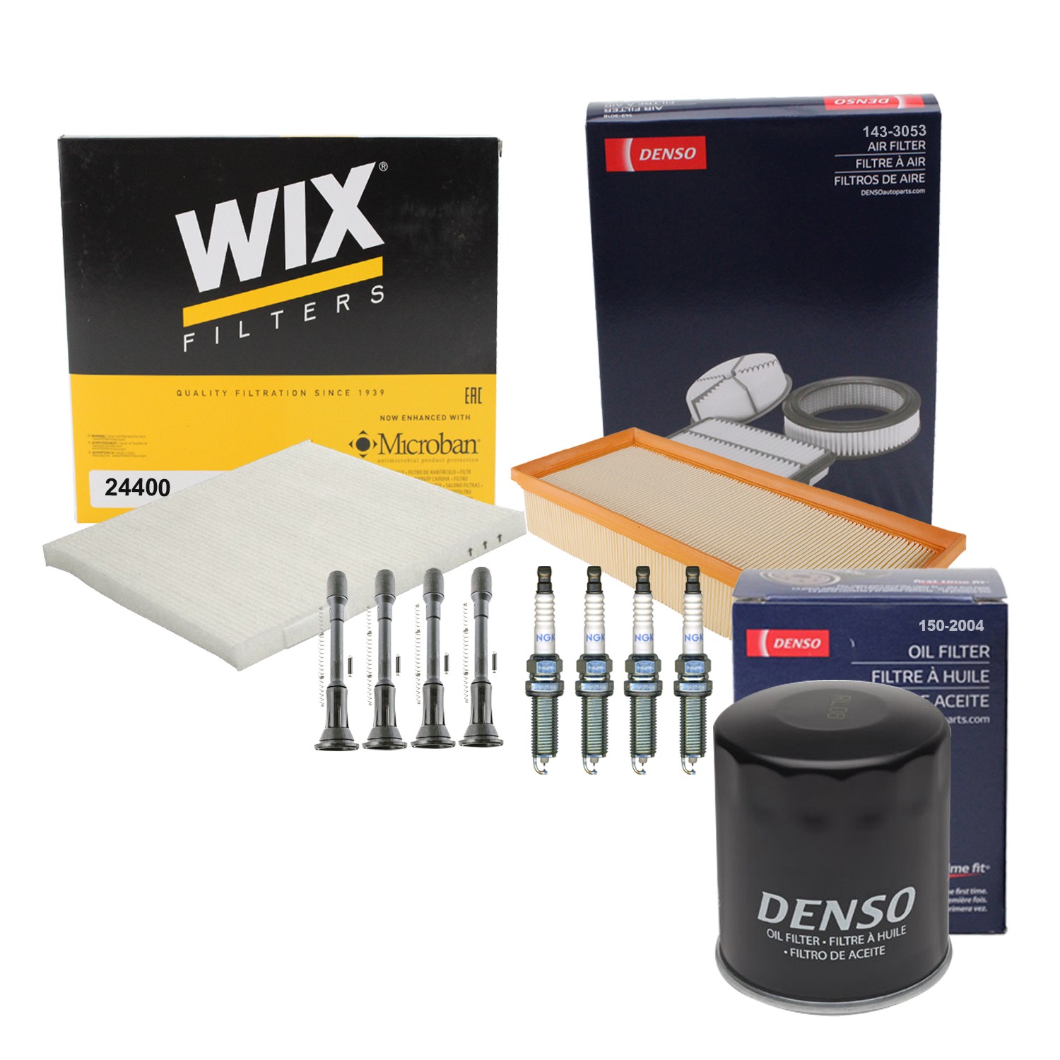 Denso Tune Up Kit NGK 4 Spark Plugs  Boots Kit for Altima 2.5L L4 GAS QR25DE