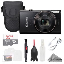 Canon PowerShot ELPH 360 HS A (Black) +128GB+ Bag+ Screen Protector- Basic Kit