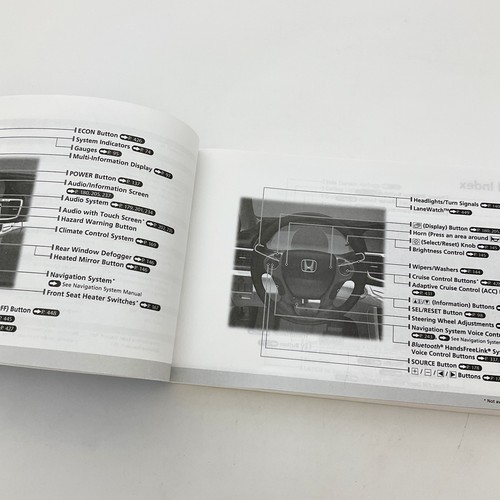 2015 Honda Accord Hybrid Owner's Manual Automotive Reference Car Maintenance - Picture 8 of 20