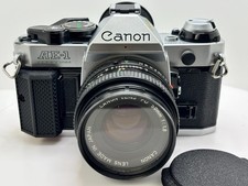 Canon AE-1 Program 35 mm SLR Camera with 50mm f1.8 FD Lens TESTED 