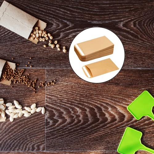 50Pcs Self-Adhesive Brown Seed Envelopes, 6x10cm Mini Coin Envelopes - Picture 3 of 7