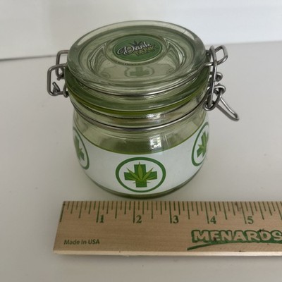 Glass Silicone Sealed Jar Dank Tank, 4  x 4'', Green