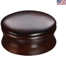 Shave Soap Bowl with Lid Dark Wood