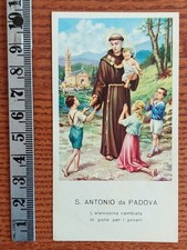 Santino Holy Card S. ANTONIO da PADOVA L'elemosina cambiata in pane, ED G MI 116