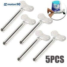 5PCS Stainless Steel Tube Toothpaste Squeezer Easy Key Dispenser Rolling Holder