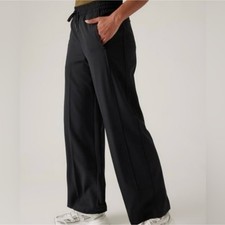 Athleta Black Wide Leg Stride Pants Size Large