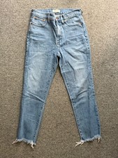 Madewell The Perfect Vintage Crop Jean Women  s Size 28 Light Wash Raw Hem