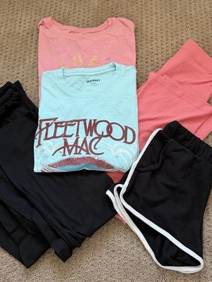 Girls Size L Spring Summer Clothing Bundle Lot of 6 Mixed Brands Tops Bottoms
