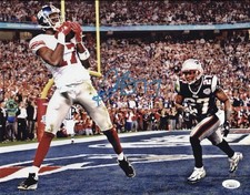 Plaxico Burress autographed signed 11x14 photo NFL New York Giants JSA COA