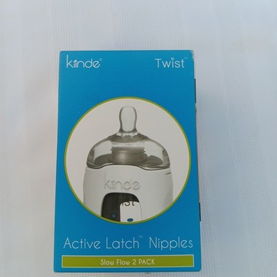 Kiinde Twist Active Latch Nipple - 2 Pack Slow Flow New